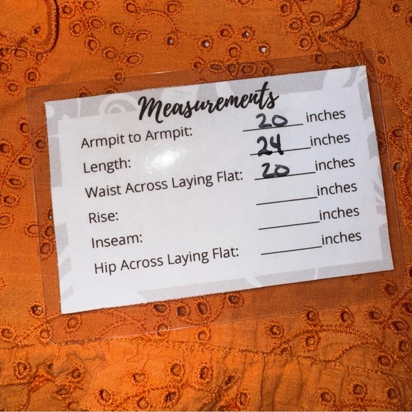 The GREAT. Eyelet Ruffle Blouse Top Orange 3/4‎ Sleeve Bohemian Boho Chic Size L - Picture 8 of 9